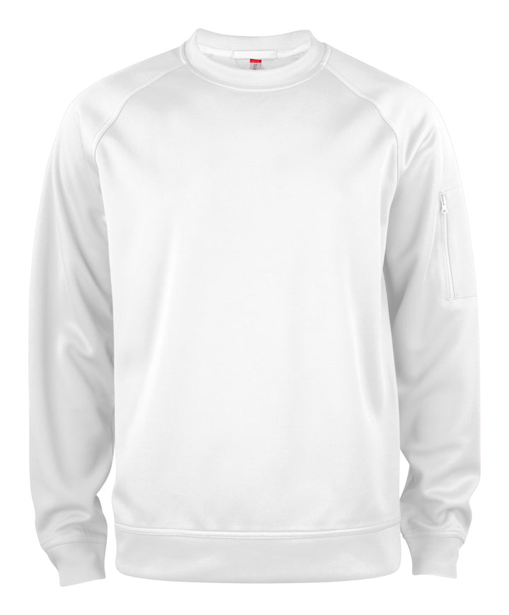 Collegegenser Clique Basic Active Roundneck Herre – uten trykk – Hvit