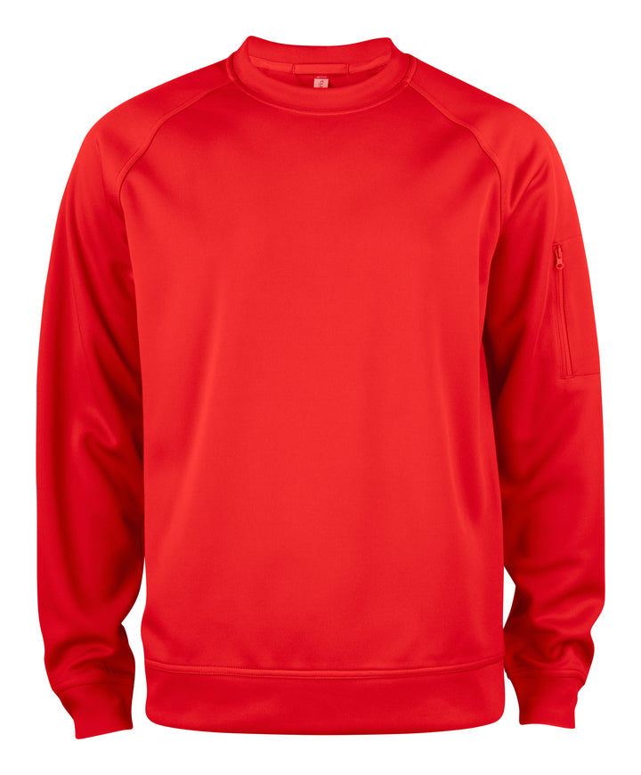 Collegegenser Clique Basic Active Roundneck Herre – uten trykk – Rød