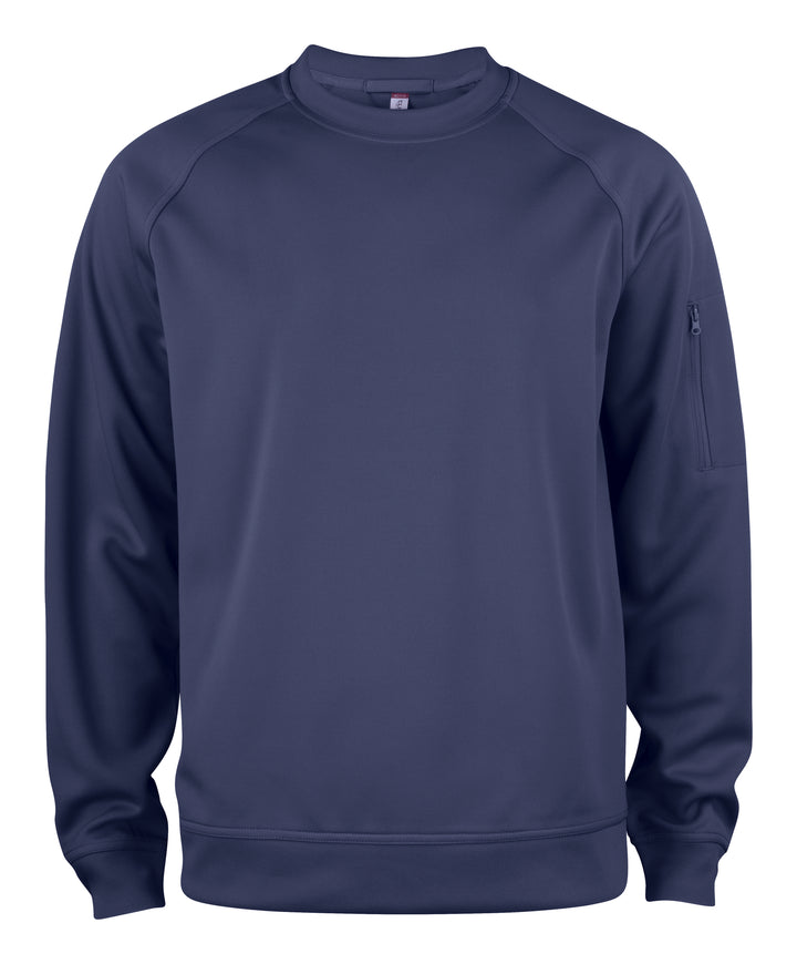 Collegegenser Clique Basic Active Roundneck Herre – uten trykk – Marineblå