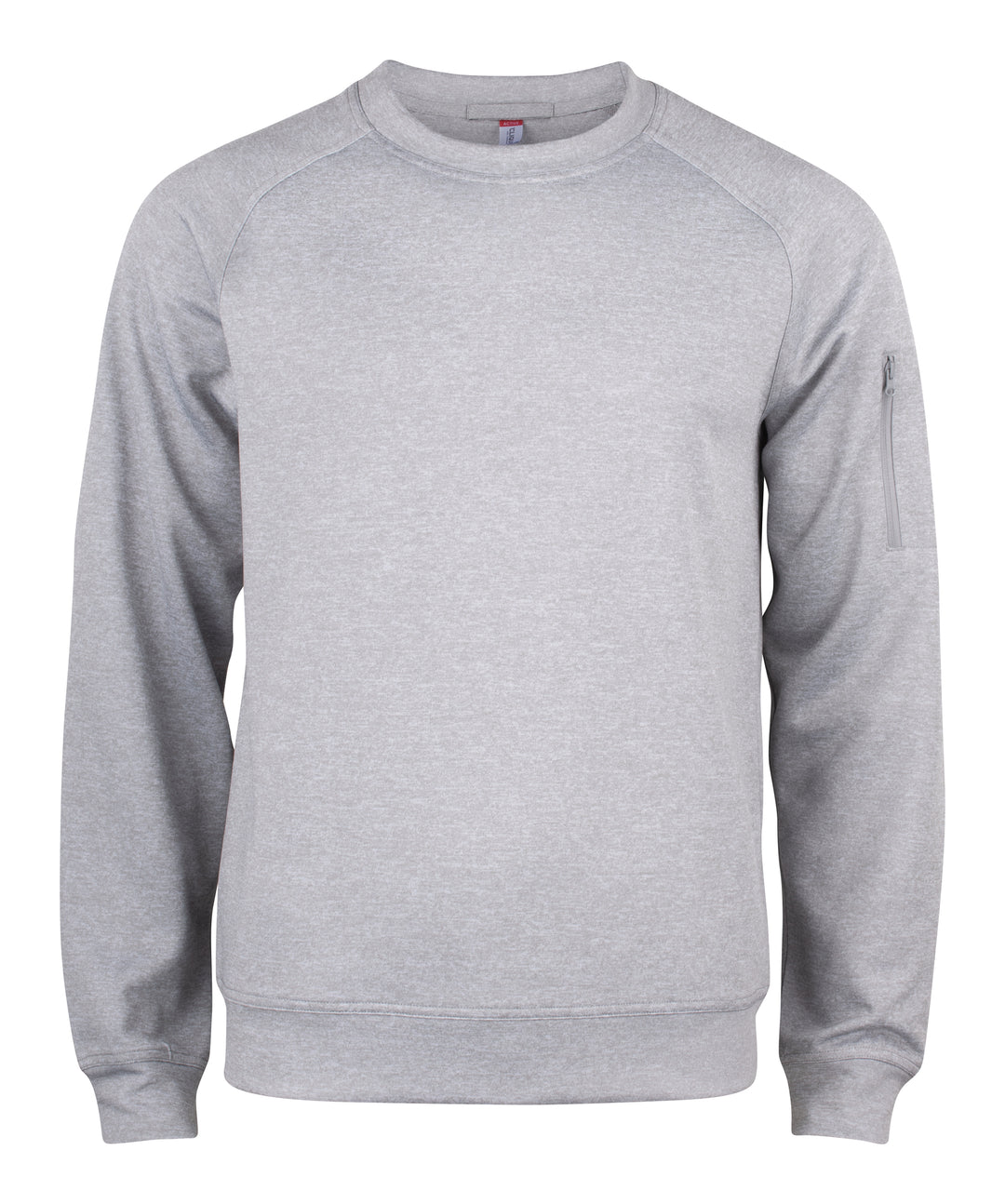 Collegegenser Clique Basic Active Roundneck Herre – uten trykk – Gråmelert