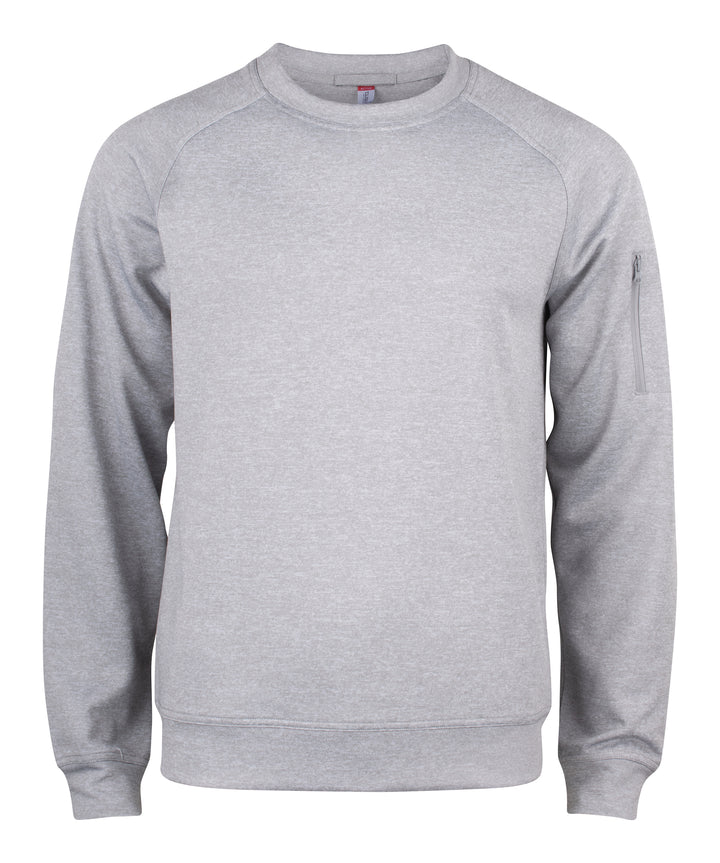 Collegegenser Clique Basic Active Roundneck Herre – uten trykk – Gråmelert
