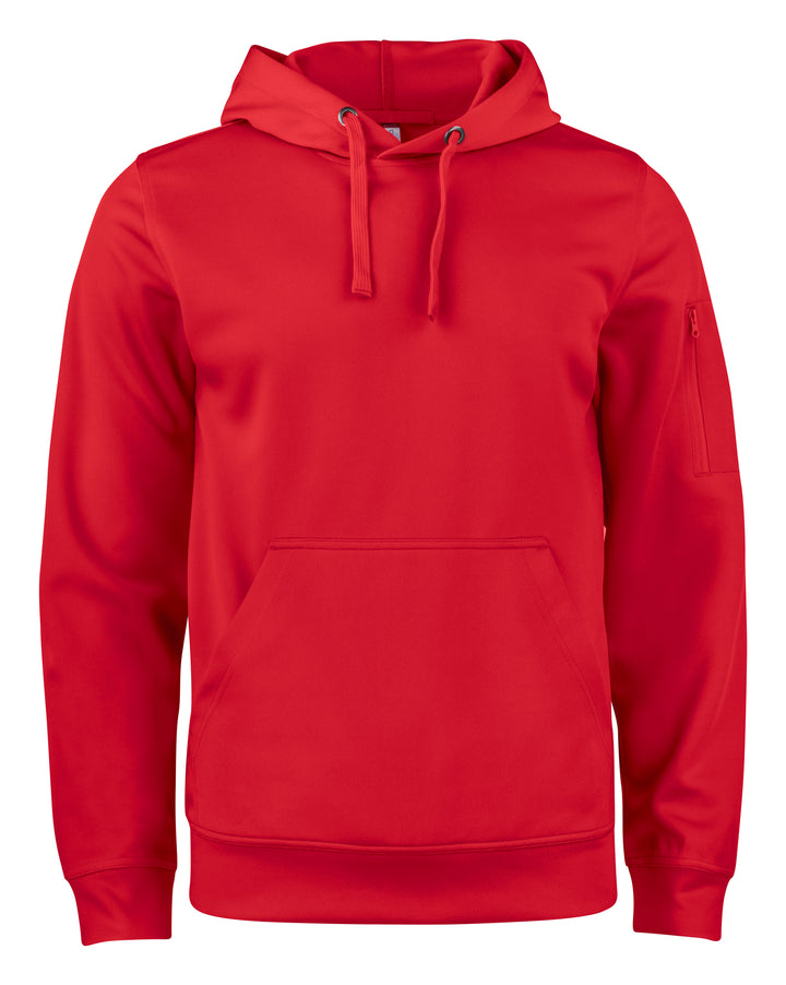 Hettegenser Clique Basic Active Hoody Herre – uten trykk – Rød