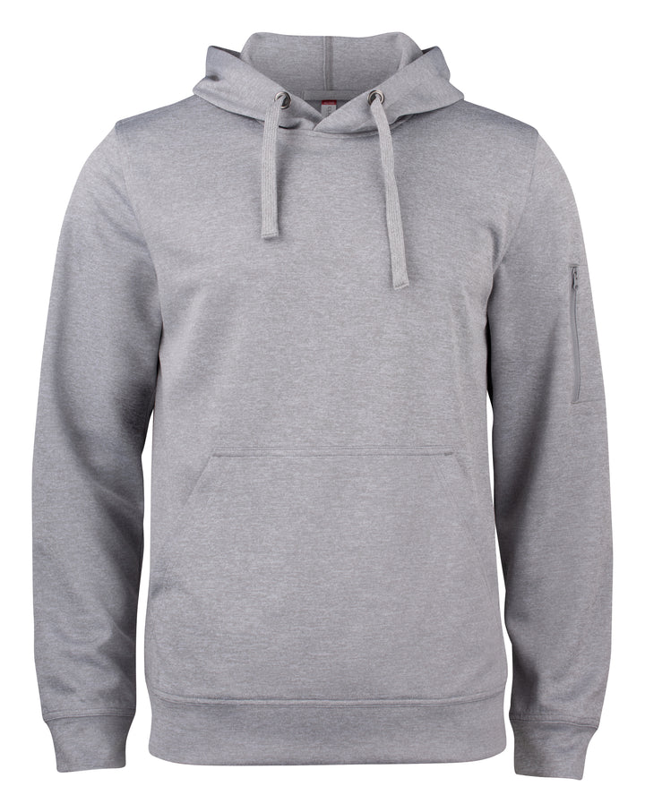 Hettegenser Clique Basic Active Hoody Herre – uten trykk – Gråmelert