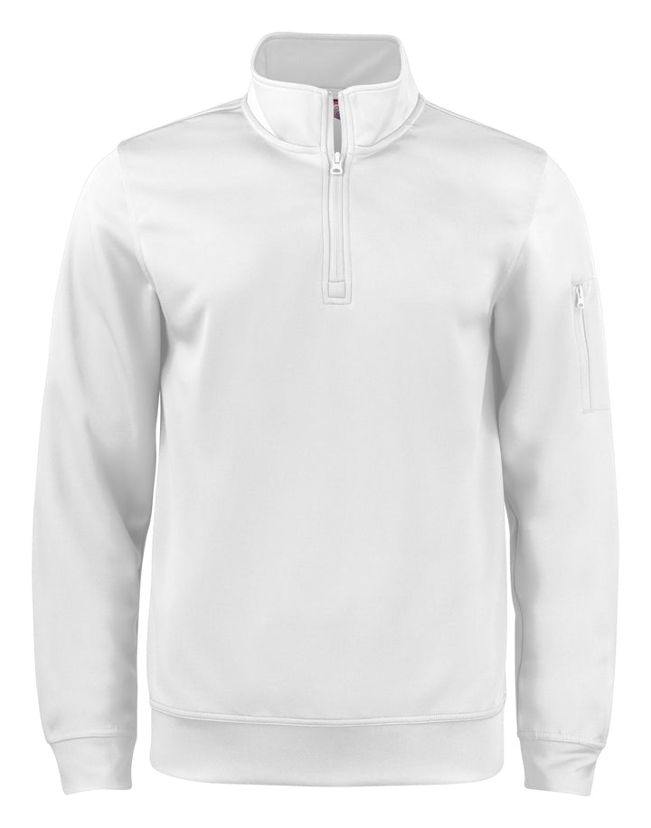 Collegegenser Clique Basic Active Half Zip Herre – uten trykk – Hvit