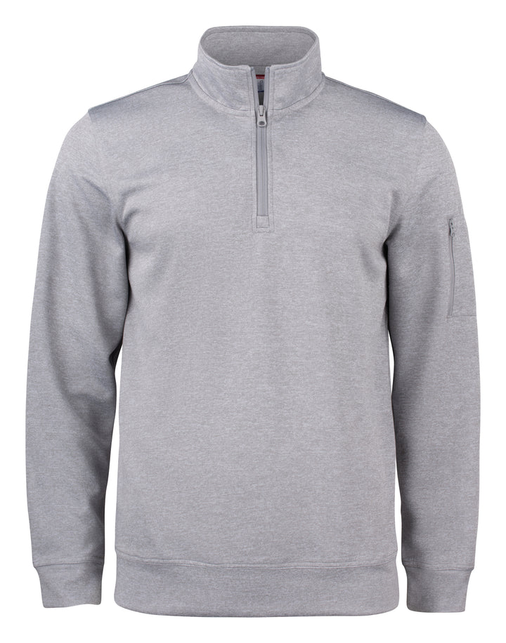 Collegegenser Clique Basic Active Half Zip Herre – uten trykk – Gråmelert