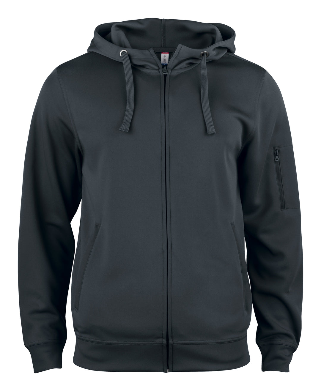 Hettejakke Clique Basic Active Hoody Full Zip Herre – uten trykk – Sort