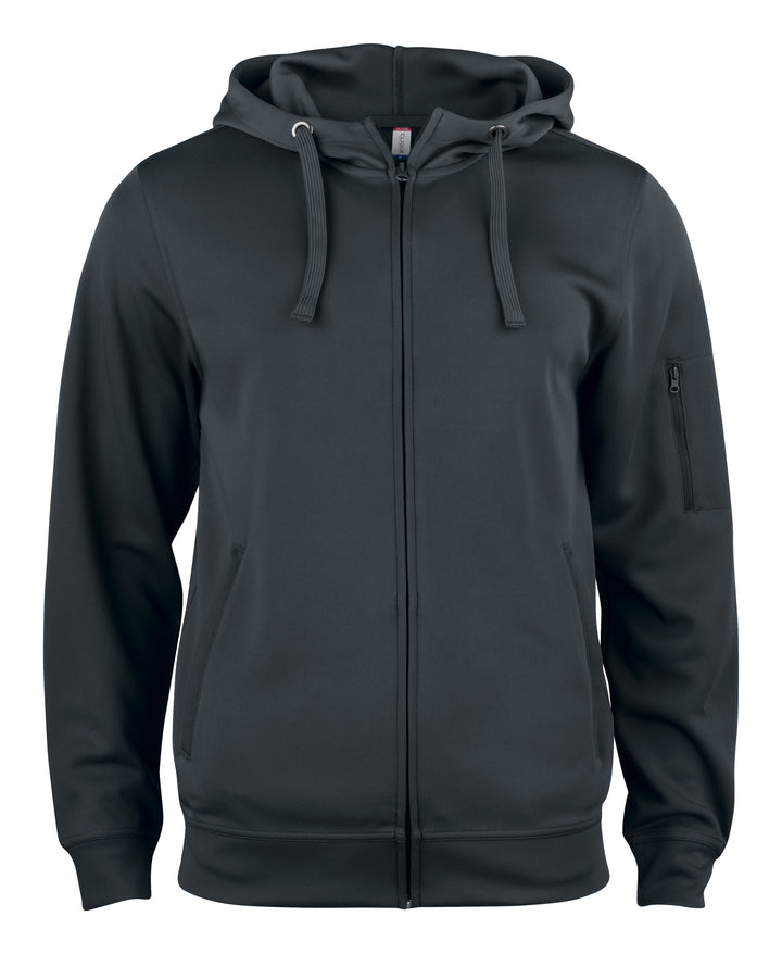 Hettejakke Clique Basic Active Hoody Full Zip Herre – uten trykk – Sort