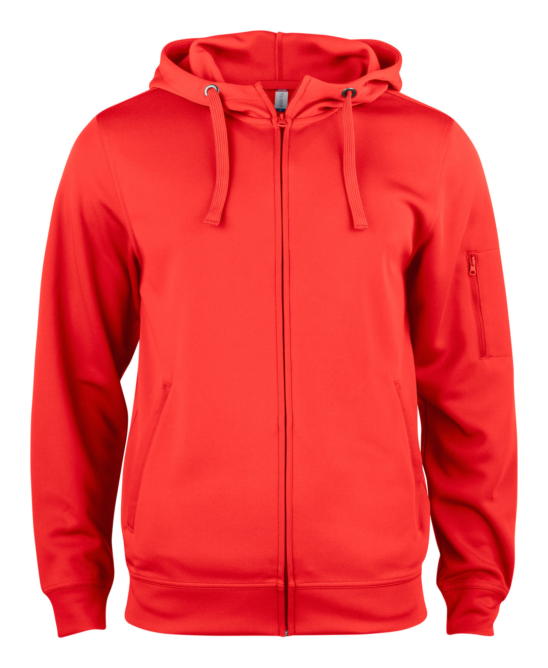 Hettejakke Clique Basic Active Hoody Full Zip Herre – uten trykk – Rød