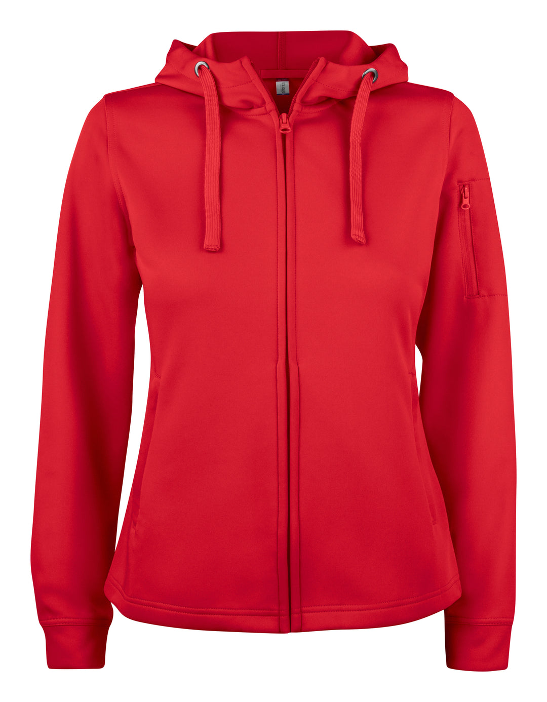 Hettejakke Clique Basic Active Hoody Full Zip Dame – uten trykk – Rød