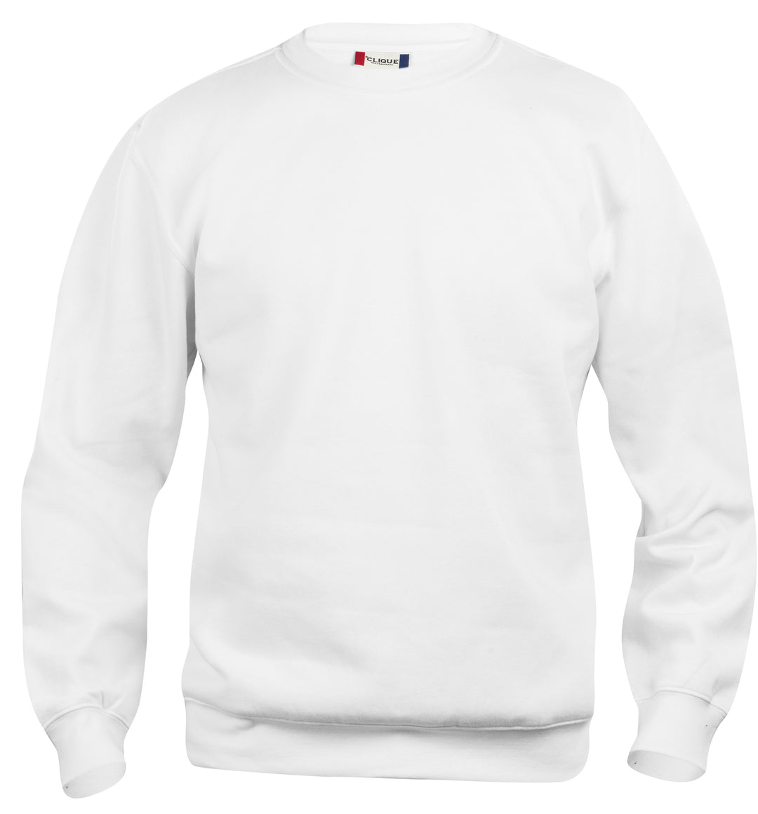 Collegegenser Clique Basic Roundneck Junior – uten trykk – Hvit