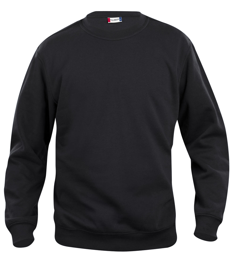 Collegegenser Clique Basic Roundneck Junior – uten trykk – Sort