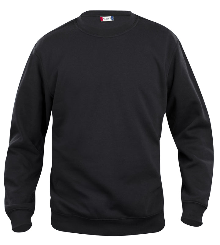 Collegegenser Clique Basic Roundneck Junior – uten trykk – Sort