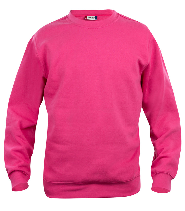 Collegegenser Clique Basic Roundneck Junior – uten trykk – Cerise