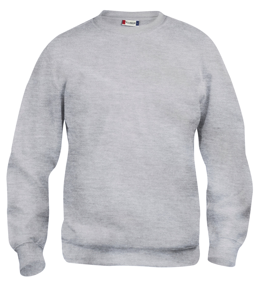 Collegegenser Clique Basic Roundneck Junior – uten trykk – Gråmelert