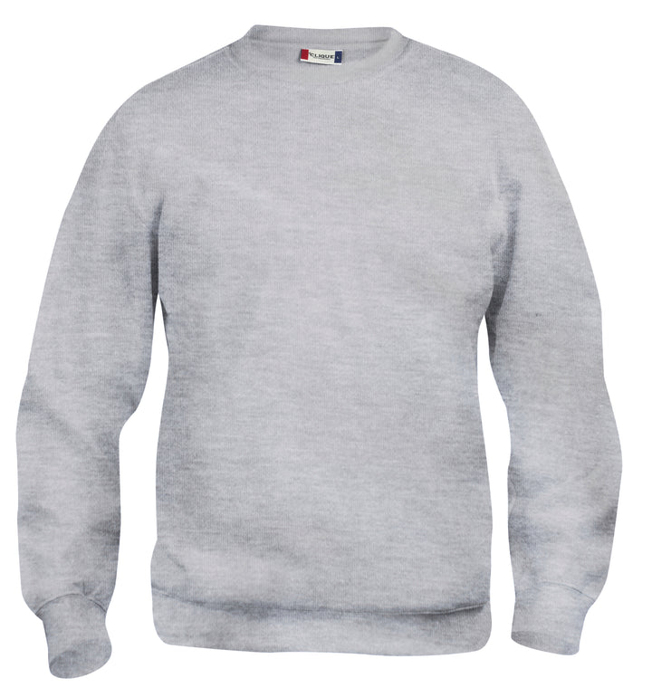 Collegegenser Clique Basic Roundneck Junior – uten trykk – Gråmelert