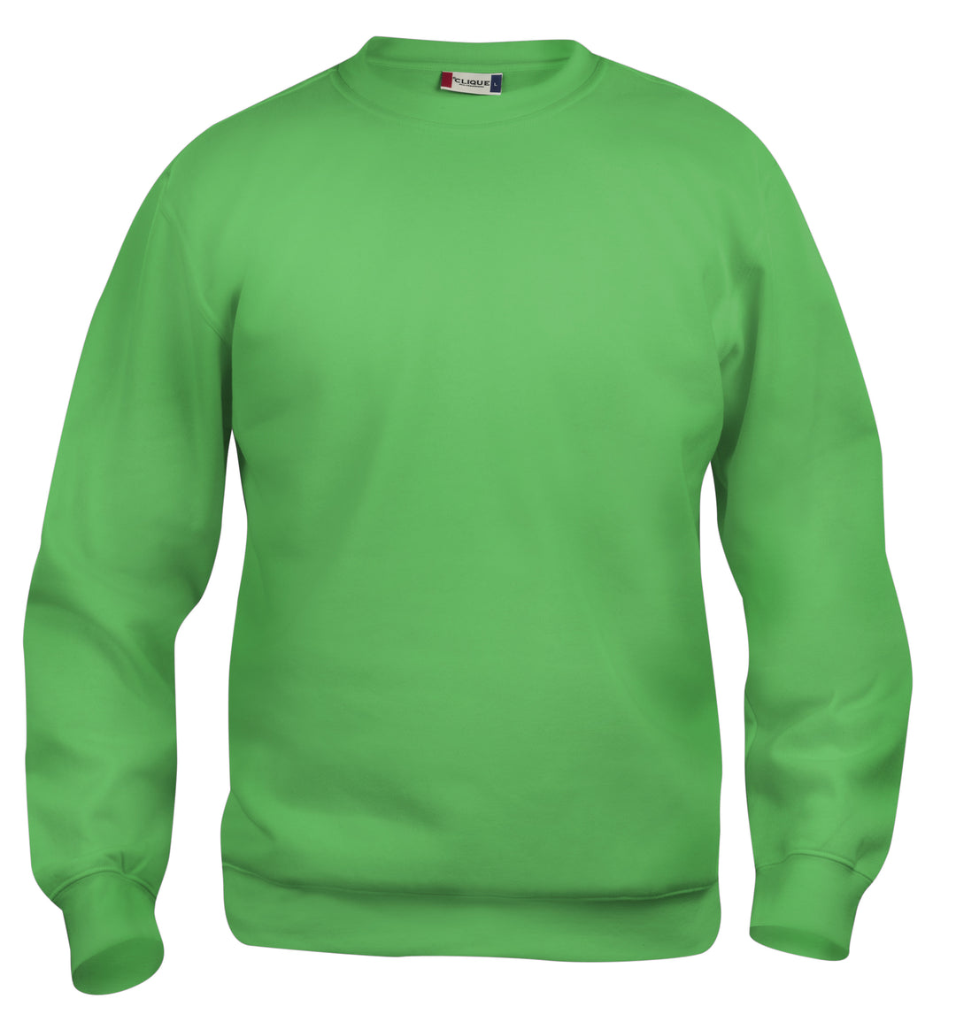 Collegegenser Clique Basic Roundneck Junior – uten trykk – Eplegrønn