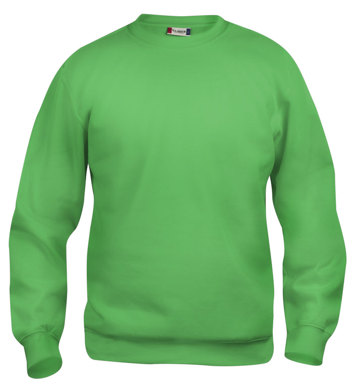 Collegegenser Clique Basic Roundneck Junior – uten trykk – Eplegrønn