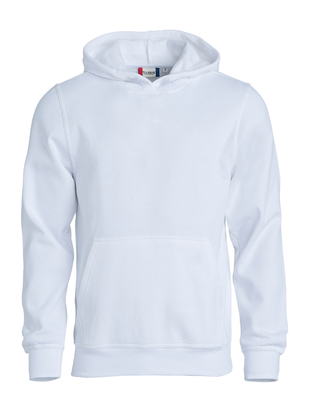Hettegenser Clique Basic Hoody Junior – uten trykk – Hvit
