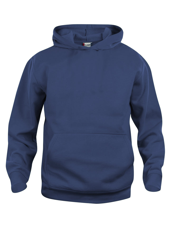 Hettegenser Clique Basic Hoody Junior – uten trykk – Marineblå