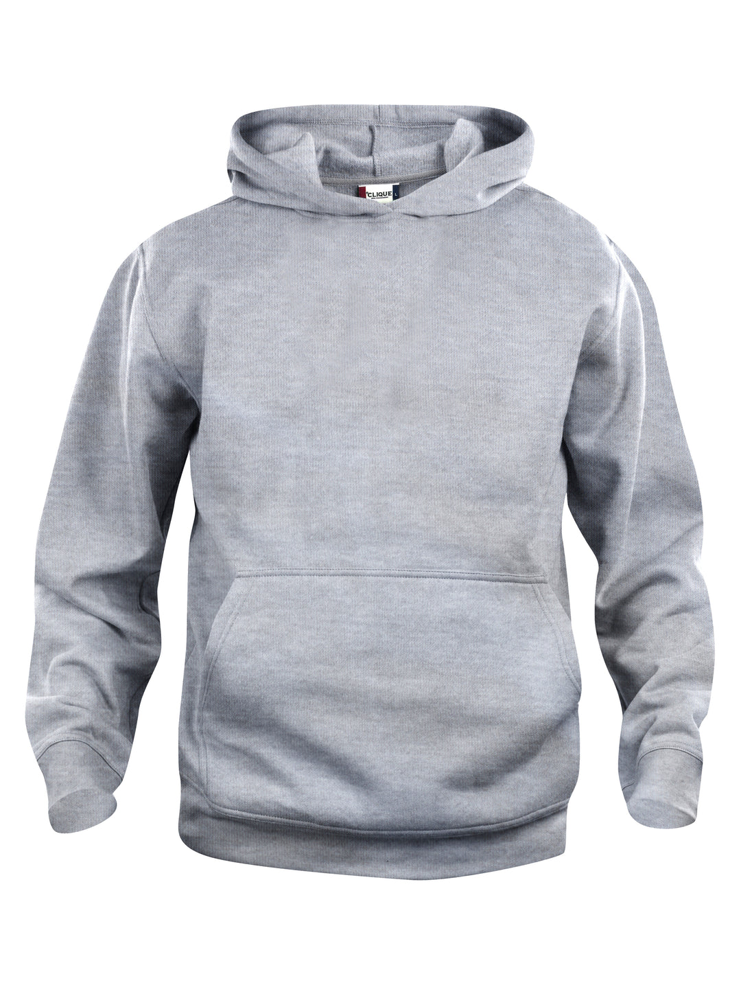 Hettegenser Clique Basic Hoody Junior – uten trykk – Gråmelert