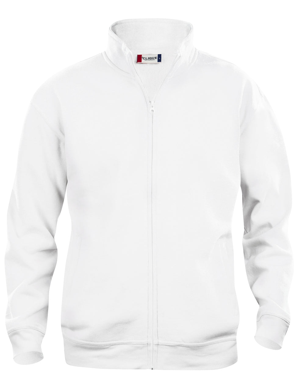 Collegejakke Clique Basic Cardigan Junior – uten trykk – Hvit