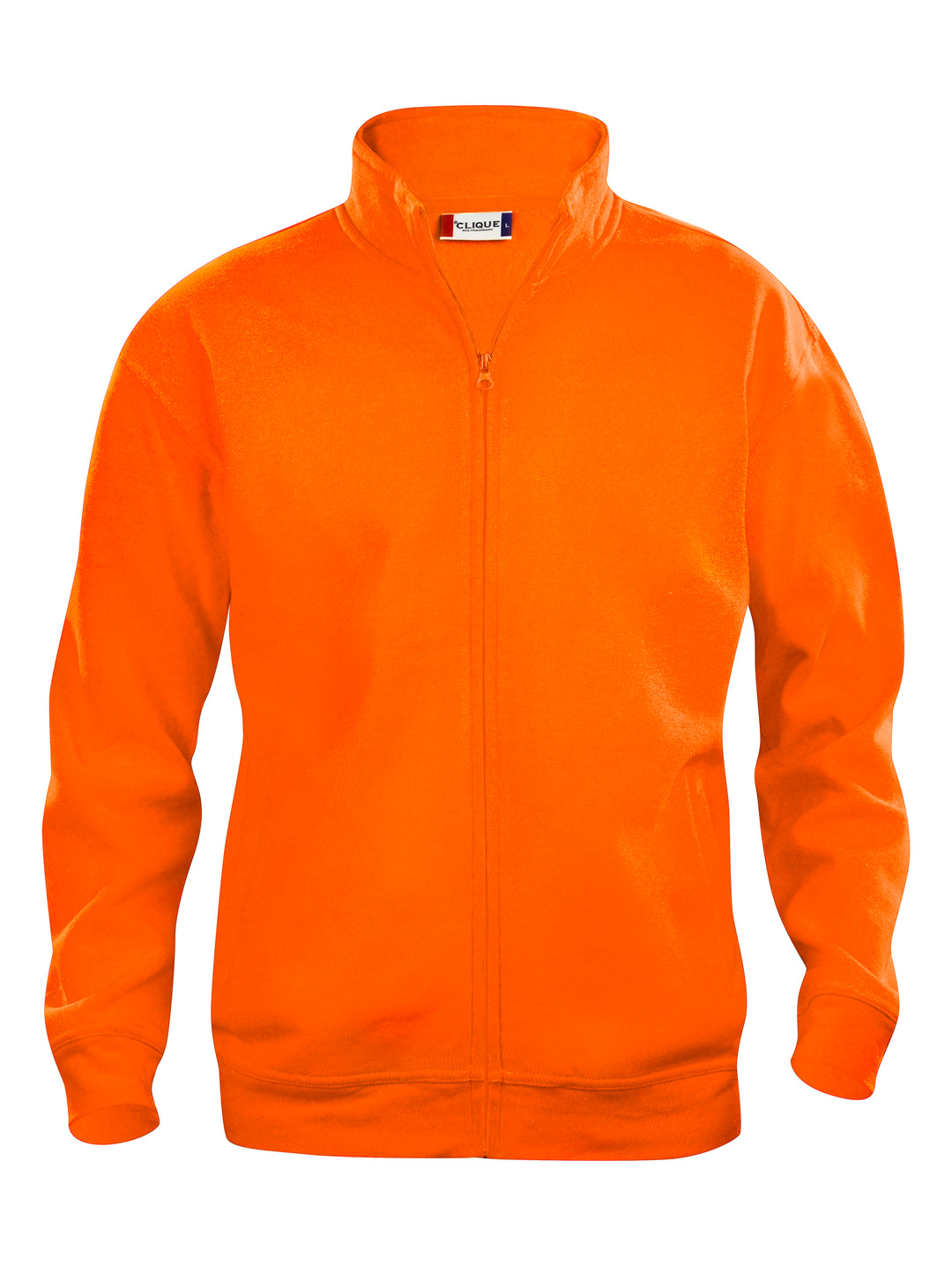 Collegejakke Clique Basic Cardigan Junior – uten trykk – Synlighetsoransje