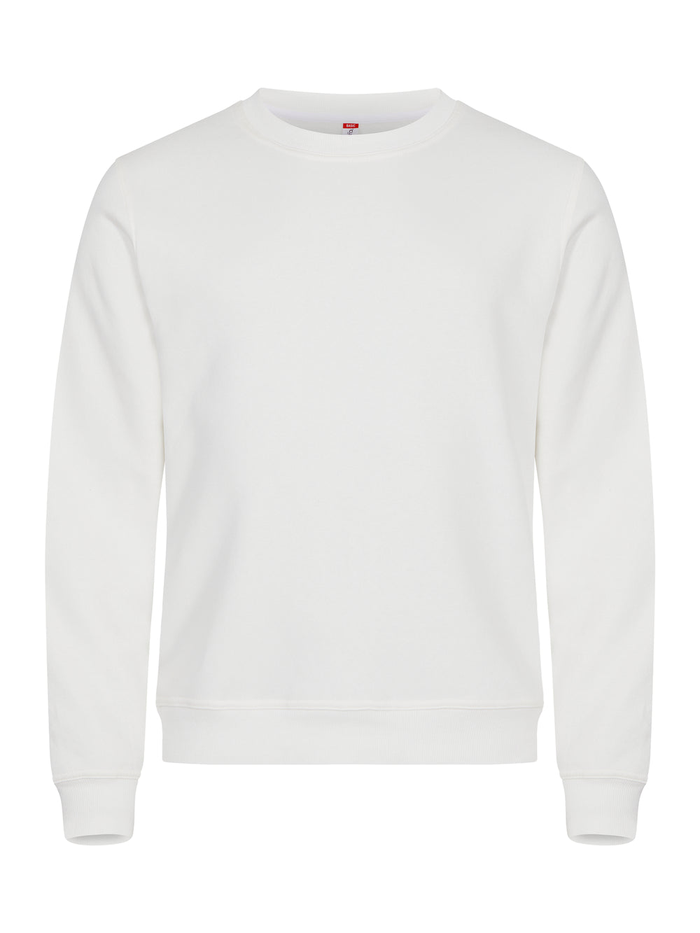 Collegegenser Clique Basic Roundneck Unisex – uten trykk – Hvit
