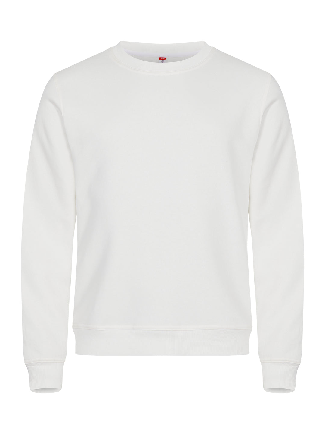Collegegenser Clique Basic Roundneck Unisex – uten trykk – Hvit