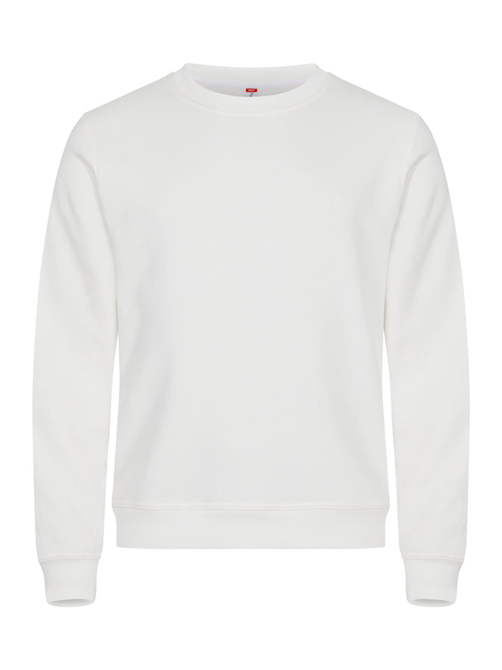 Collegegenser Clique Basic Roundneck Unisex – uten trykk – Hvit