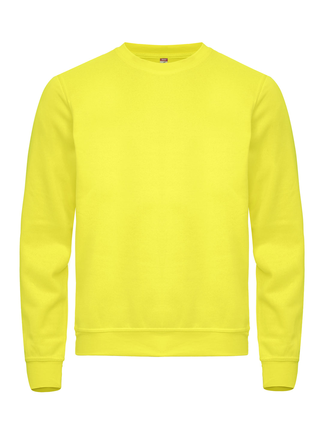 Collegegenser Clique Basic Roundneck Unisex – uten trykk – Synlighetsgul