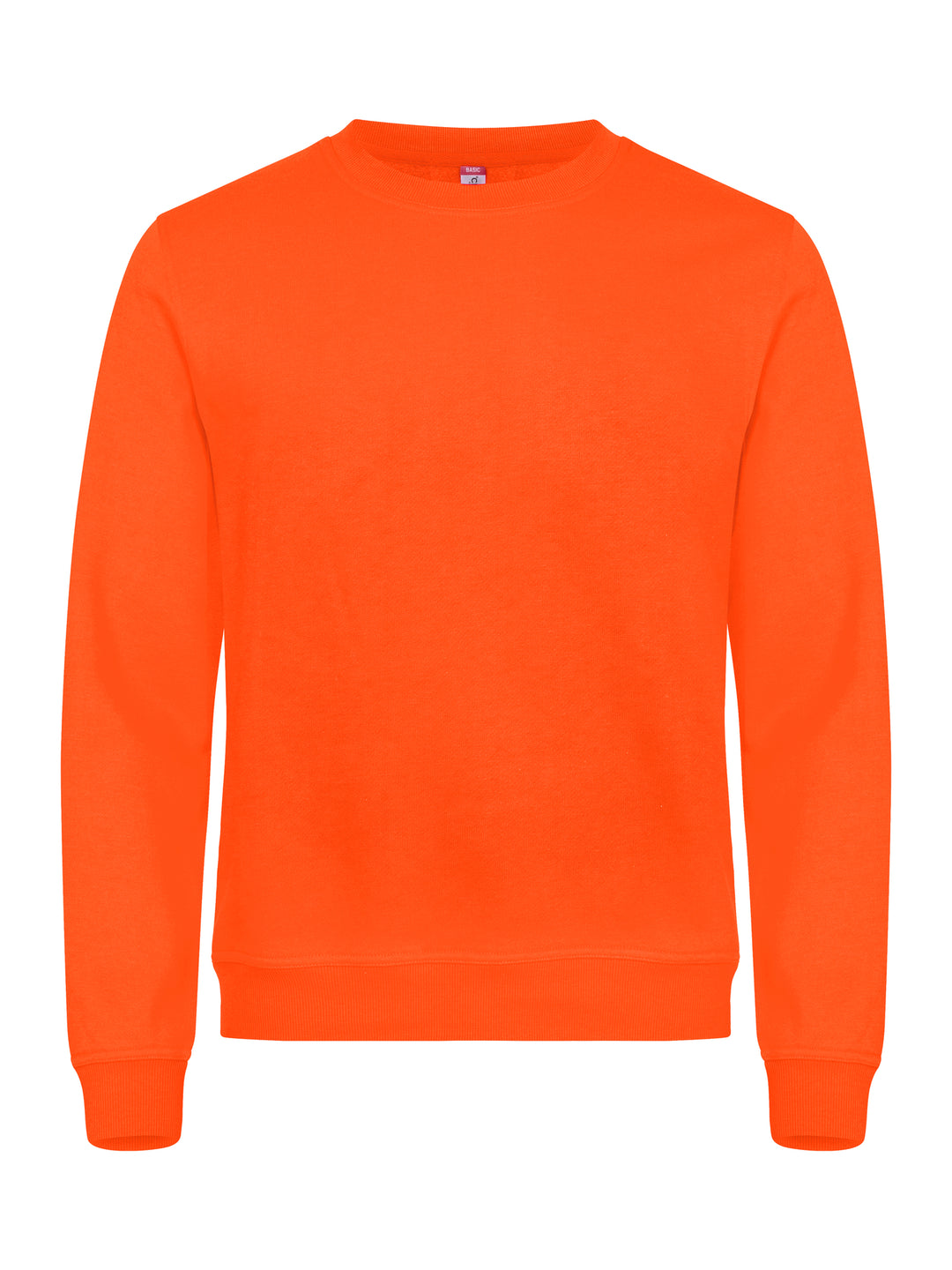 Collegegenser Clique Basic Roundneck Unisex – uten trykk – Synlighetsoransje