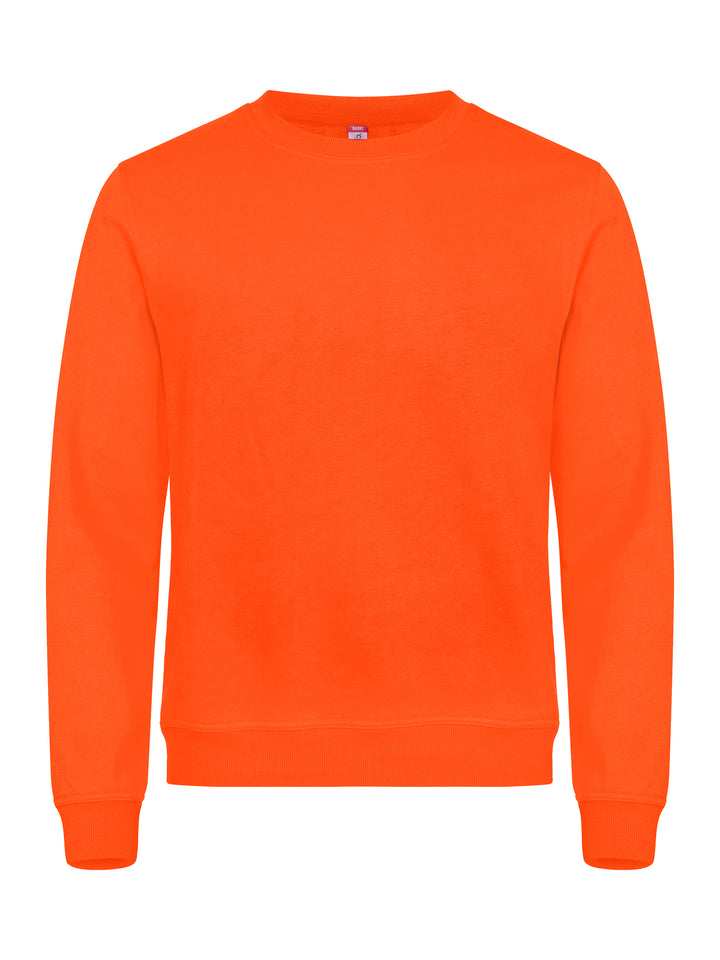 Collegegenser Clique Basic Roundneck Unisex – uten trykk – Synlighetsoransje