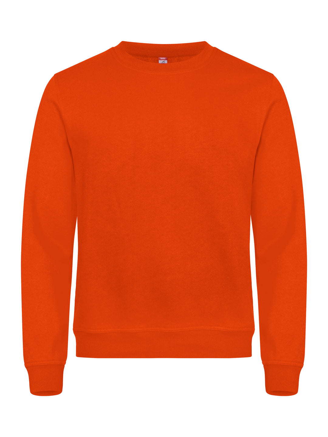Collegegenser Clique Basic Roundneck Unisex – uten trykk – Blodoransje