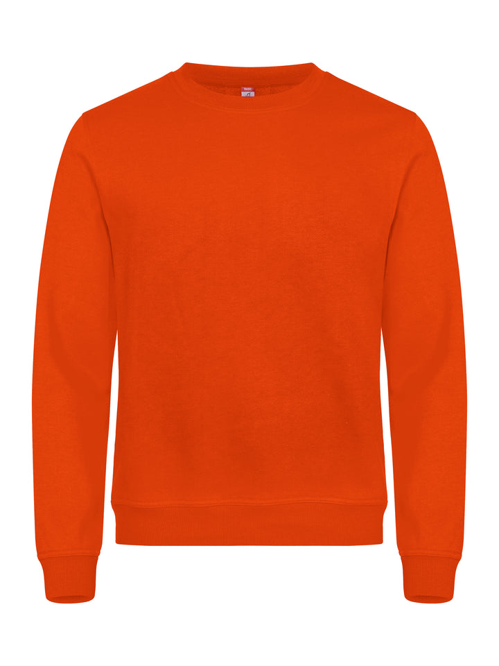 Collegegenser Clique Basic Roundneck Unisex – uten trykk – Blodoransje
