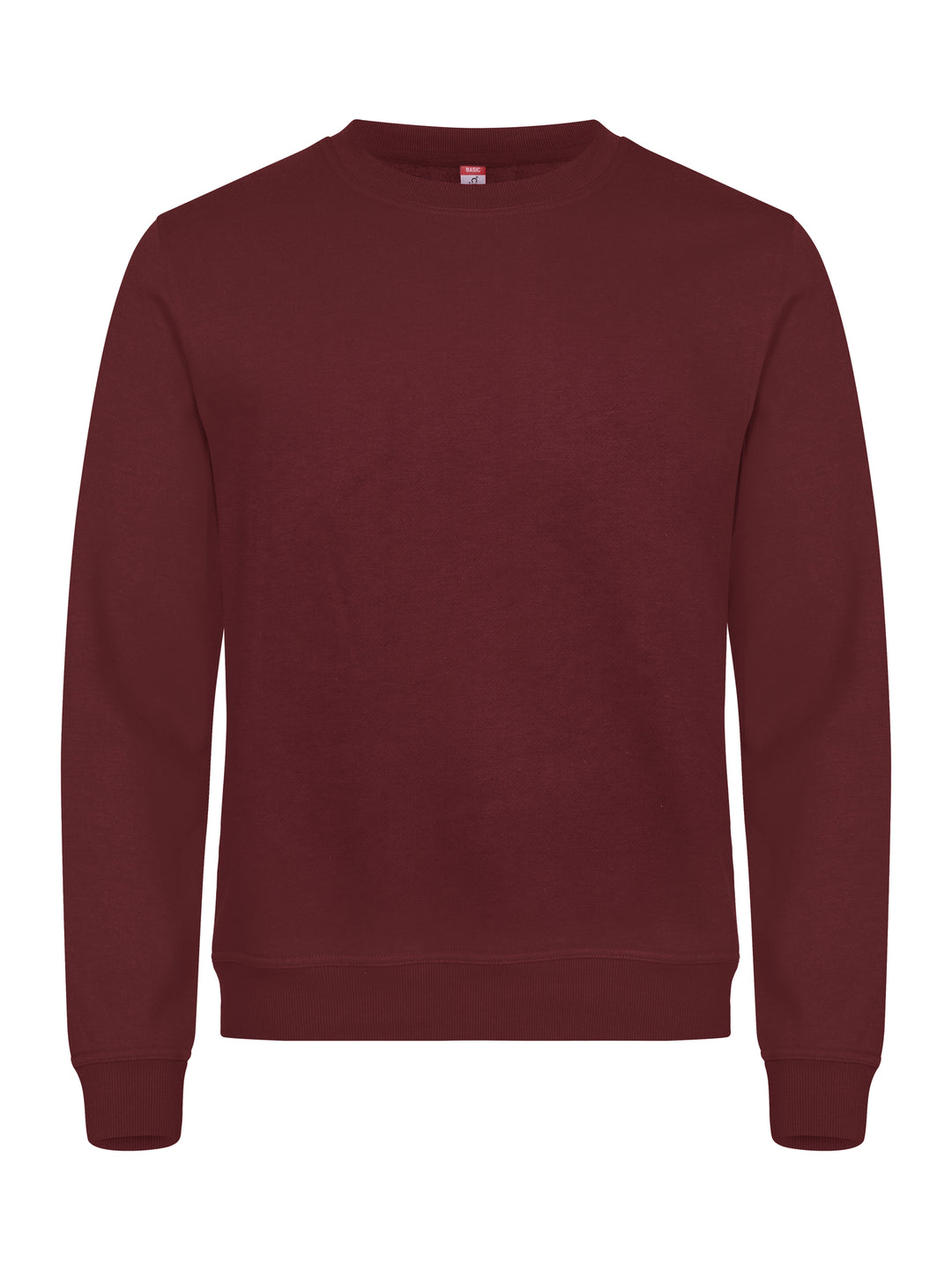 Collegegenser Clique Basic Roundneck Unisex – uten trykk – Burgunder