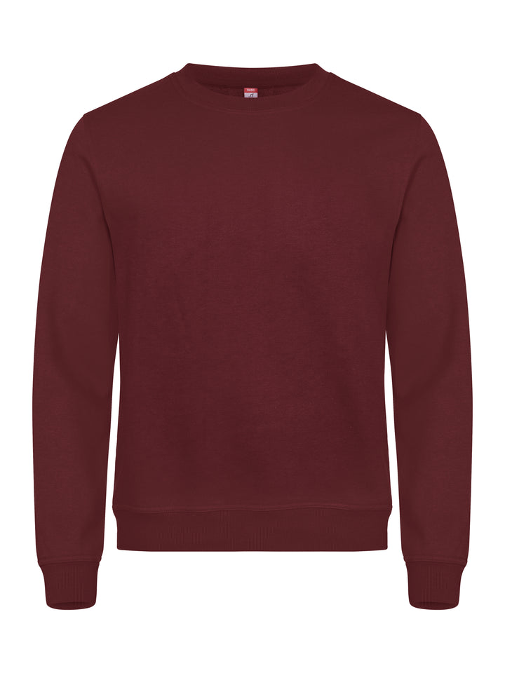 Collegegenser Clique Basic Roundneck Unisex – uten trykk – Burgunder