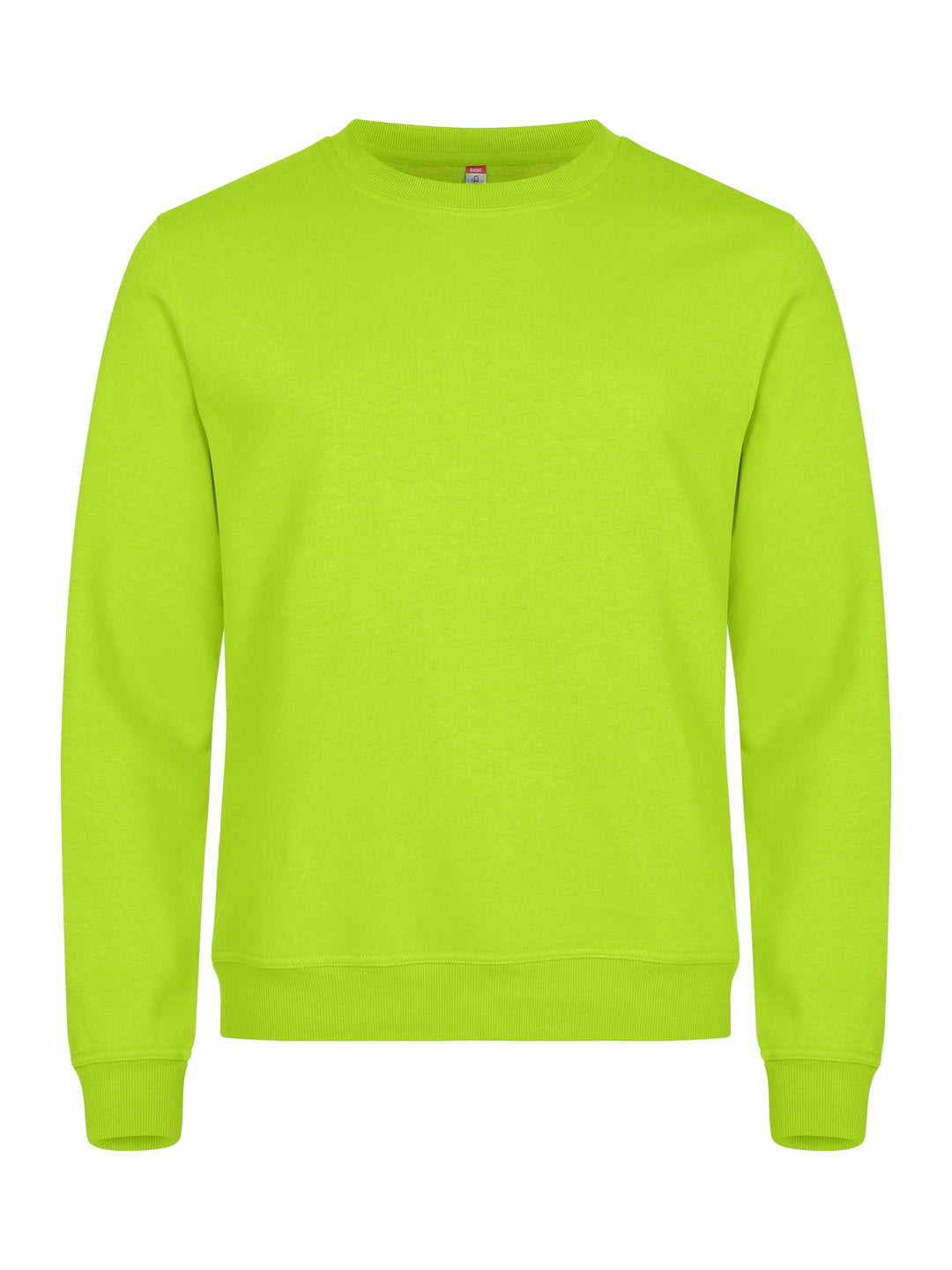 Collegegenser Clique Basic Roundneck Unisex – uten trykk – Synlighetsgrønn