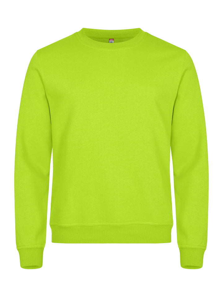 Collegegenser Clique Basic Roundneck Unisex – uten trykk – Synlighetsgrønn