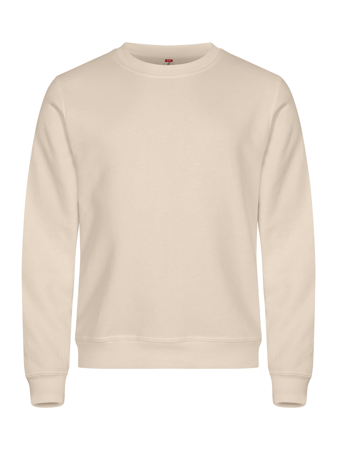 Collegegenser Clique Basic Roundneck Unisex – uten trykk – Lys khaki