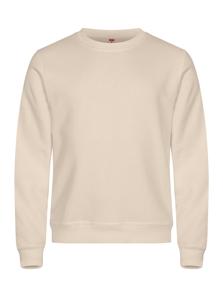 Collegegenser Clique Basic Roundneck Unisex – uten trykk – Lys khaki