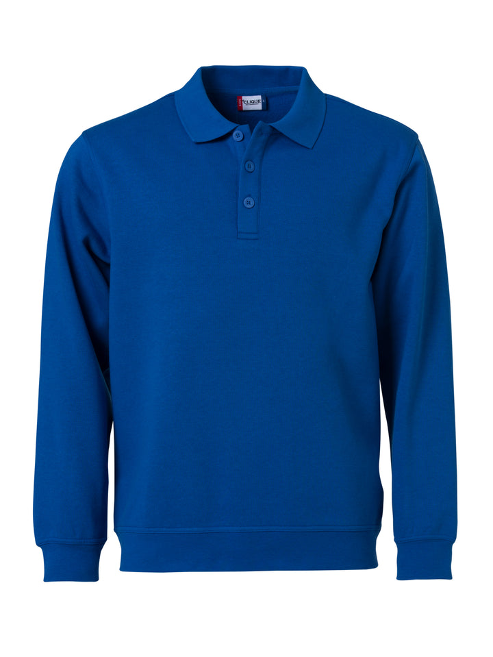 Collegegenser Clique Basic Polo Sweater Herre – uten trykk – Kongeblå