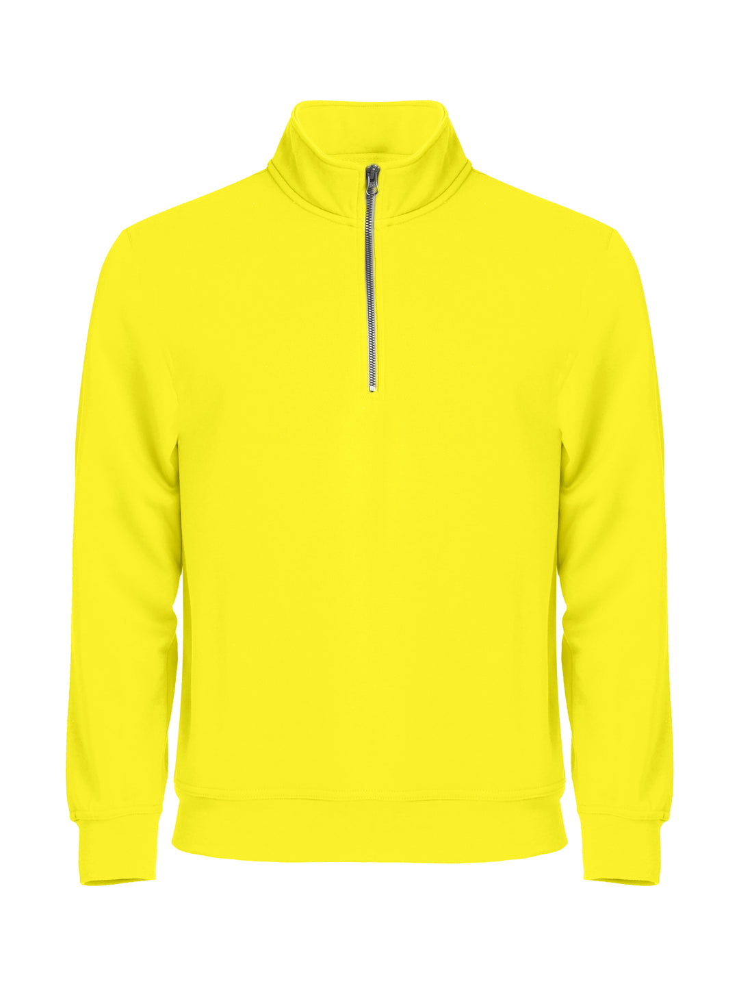 Collegegenser Clique Basic Half Zip Herre – uten trykk – Synlighetsgul