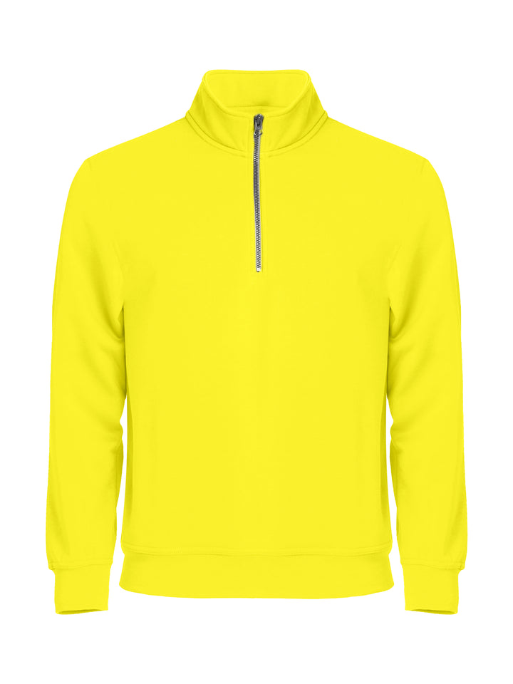Collegegenser Clique Basic Half Zip Herre – uten trykk – Synlighetsgul