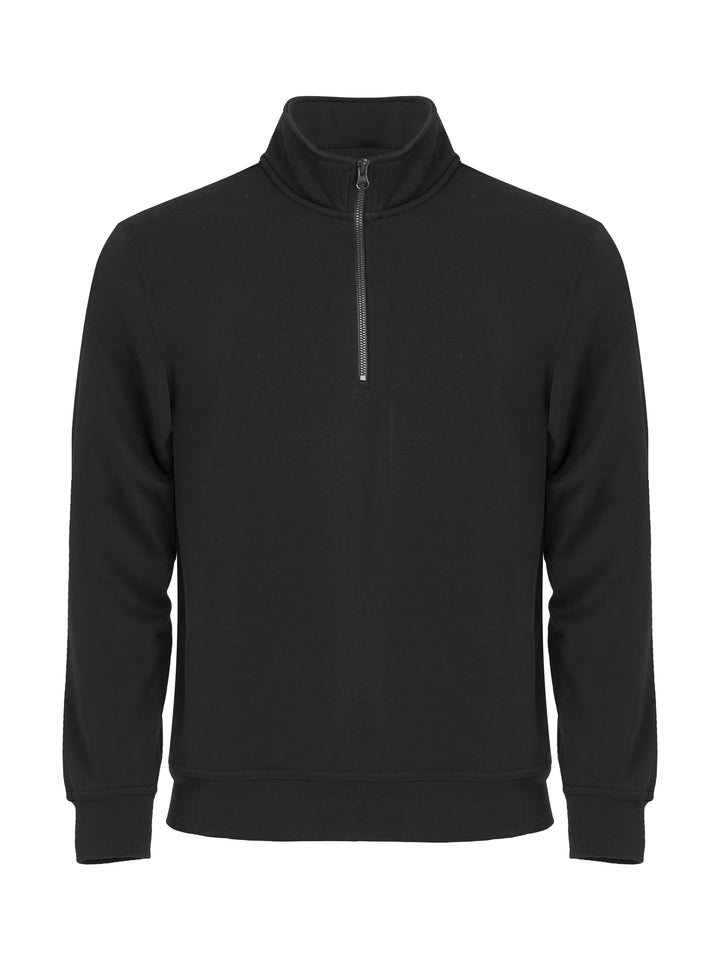Collegegenser Clique Basic Half Zip Herre – uten trykk – Sort