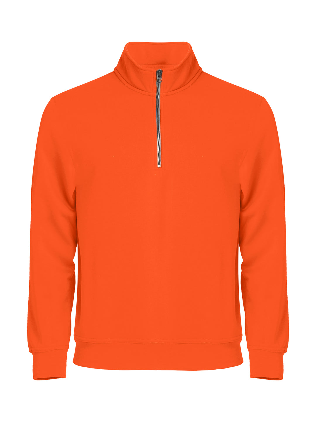 Collegegenser Clique Basic Half Zip Herre – uten trykk – Synlighetsoransje