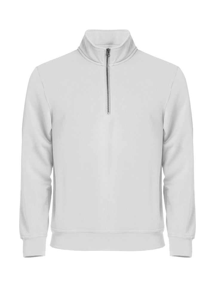 Collegegenser Clique Basic Half Zip Herre – uten trykk – Hvit