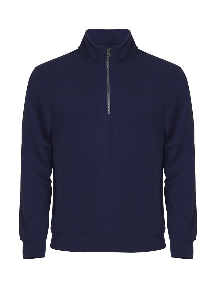 Collegegenser Clique Basic Half Zip Herre – uten trykk – Marineblå