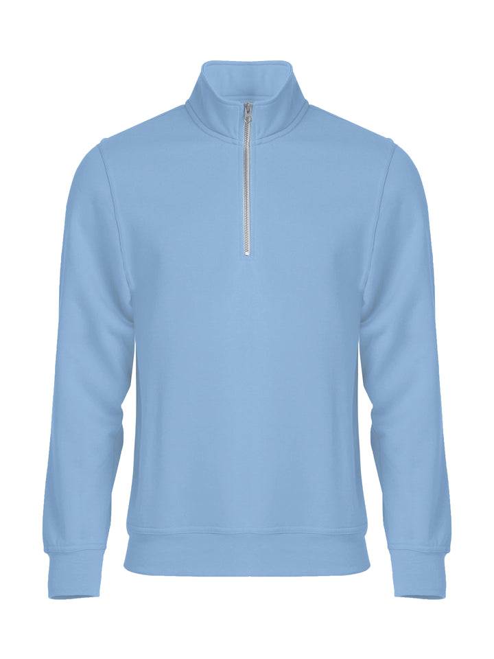 Collegegenser Clique Basic Half Zip Herre – uten trykk – Lys blå