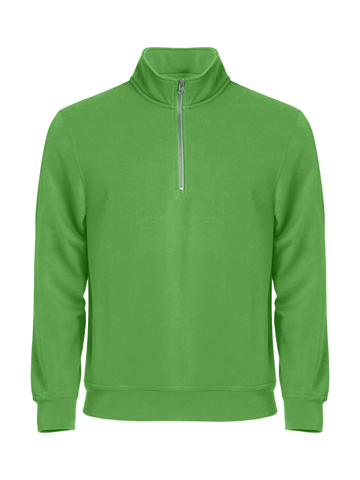 Collegegenser Clique Basic Half Zip Herre – uten trykk – Eplegrønn