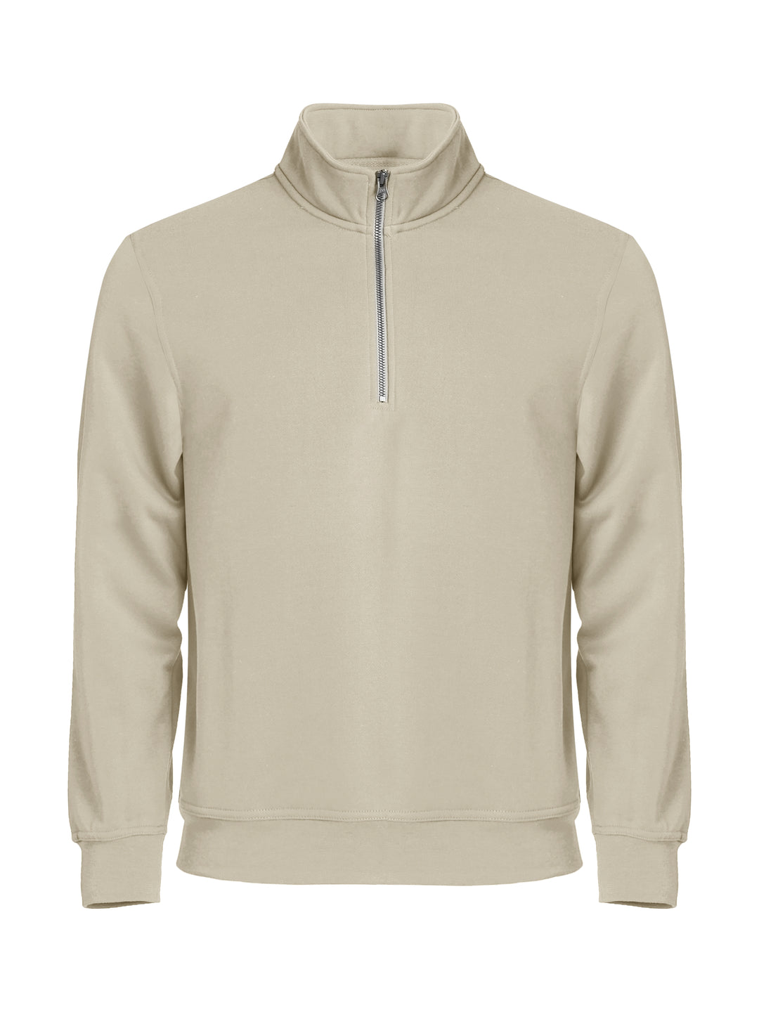 Collegegenser Clique Basic Half Zip Herre – uten trykk – Lys khaki